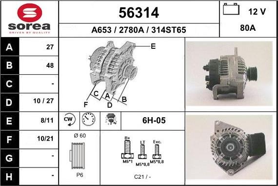 EAI 56314 - Alternator www.molydon.hr