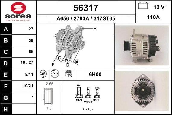 EAI 56317 - Alternator www.molydon.hr