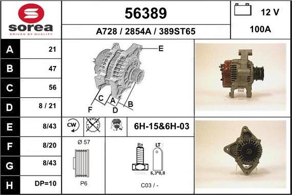 EAI 56389 - Alternator www.molydon.hr