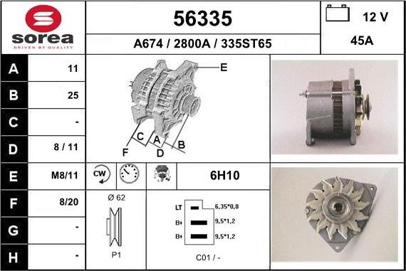 EAI 56335 - Alternator www.molydon.hr