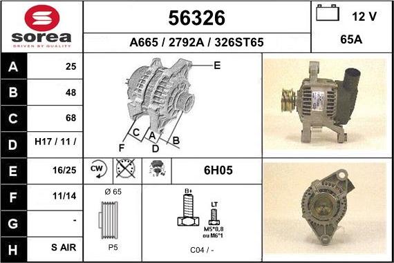 EAI 56326 - Alternator www.molydon.hr