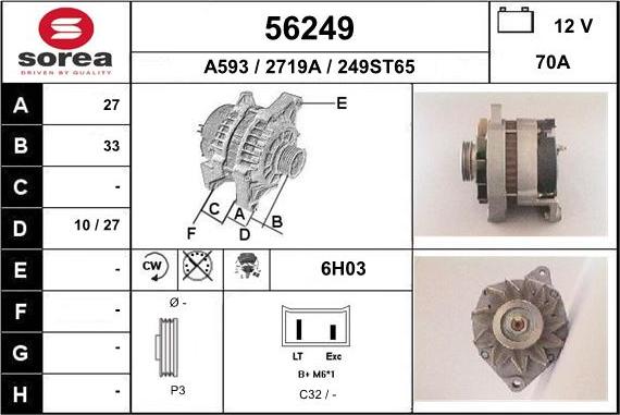 EAI 56249 - Alternator www.molydon.hr