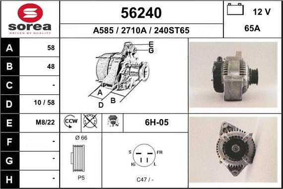 EAI 56240 - Alternator www.molydon.hr