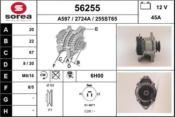 EAI 56255 - Alternator www.molydon.hr