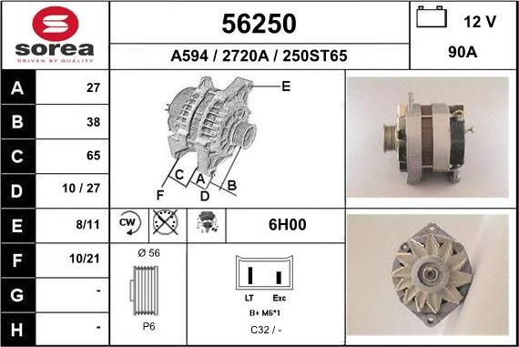 EAI 56250 - Alternator www.molydon.hr