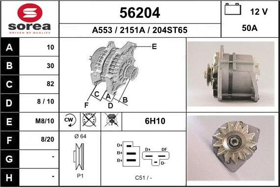 EAI 56204 - Alternator www.molydon.hr