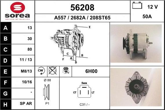 EAI 56208 - Alternator www.molydon.hr