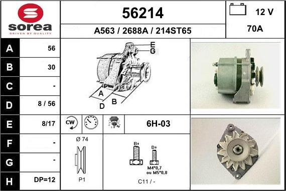 EAI 56214 - Alternator www.molydon.hr