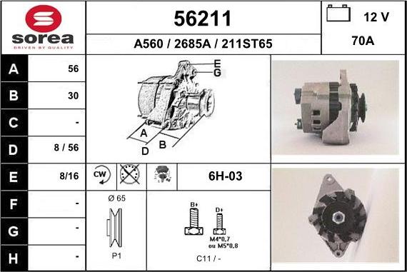 EAI 56211 - Alternator www.molydon.hr