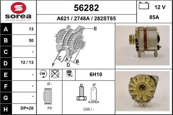 EAI 56282 - Alternator www.molydon.hr