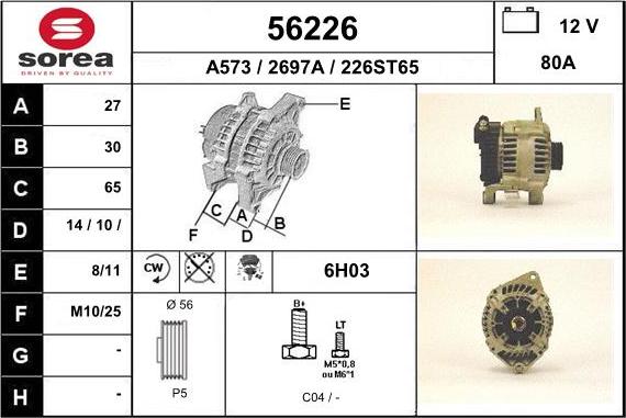 EAI 56226 - Alternator www.molydon.hr