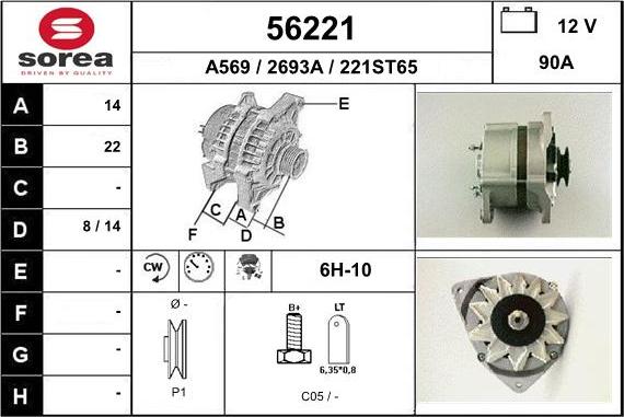 EAI 56221 - Alternator www.molydon.hr