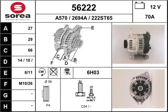 EAI 56222 - Alternator www.molydon.hr