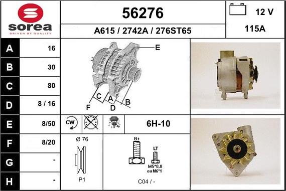 EAI 56276 - Alternator www.molydon.hr