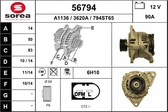 EAI 56794 - Alternator www.molydon.hr