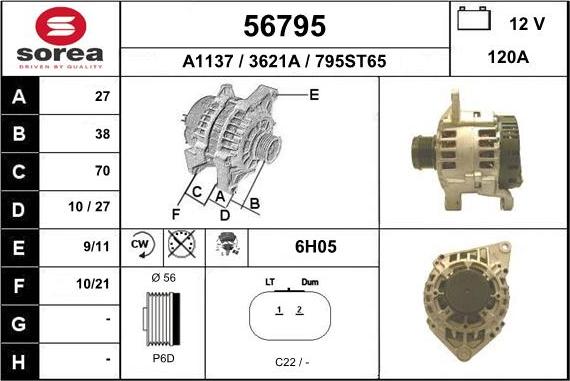 EAI 56795 - Alternator www.molydon.hr