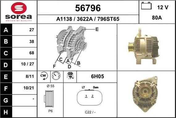 EAI 56796 - Alternator www.molydon.hr