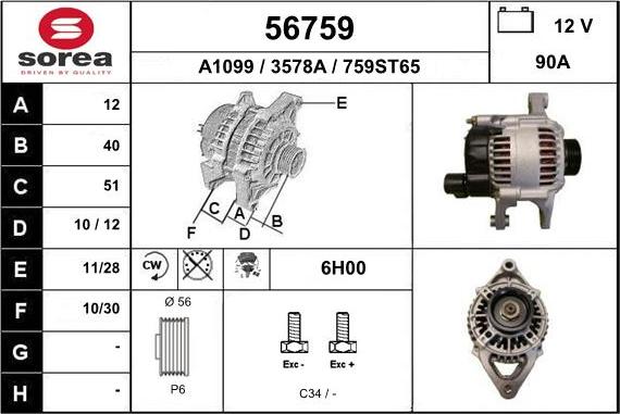 EAI 56759 - Alternator www.molydon.hr