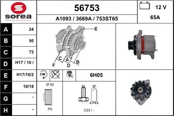 EAI 56753 - Alternator www.molydon.hr