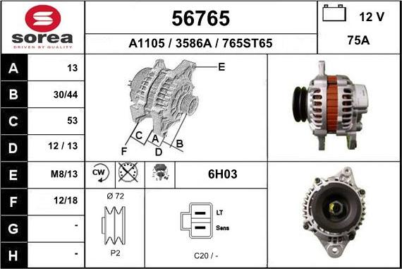 EAI 56765 - Alternator www.molydon.hr