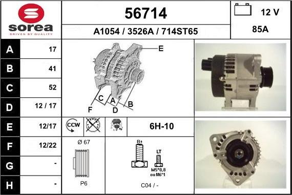 EAI 56714 - Alternator www.molydon.hr