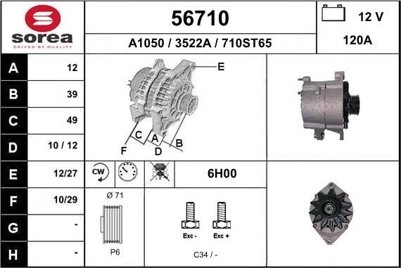 EAI 56710 - Alternator www.molydon.hr