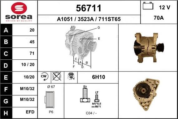 EAI 56711 - Alternator www.molydon.hr