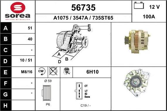 EAI 56735 - Alternator www.molydon.hr