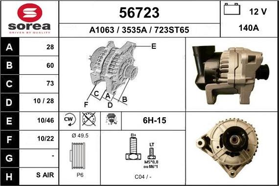 EAI 56723 - Alternator www.molydon.hr