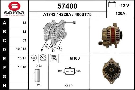 EAI 57400 - Alternator www.molydon.hr