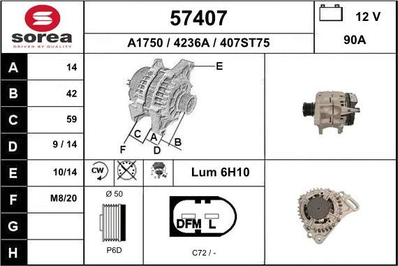 EAI 57407 - Alternator www.molydon.hr