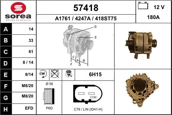 EAI 57418 - Alternator www.molydon.hr