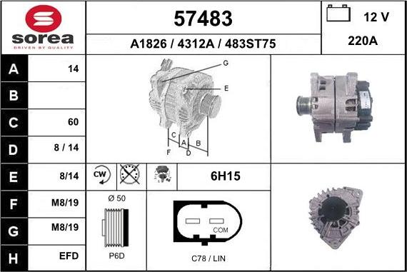 EAI 57483 - Alternator www.molydon.hr