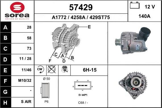 EAI 57429 - Alternator www.molydon.hr