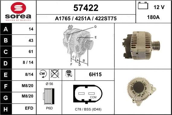 EAI 57422 - Alternator www.molydon.hr