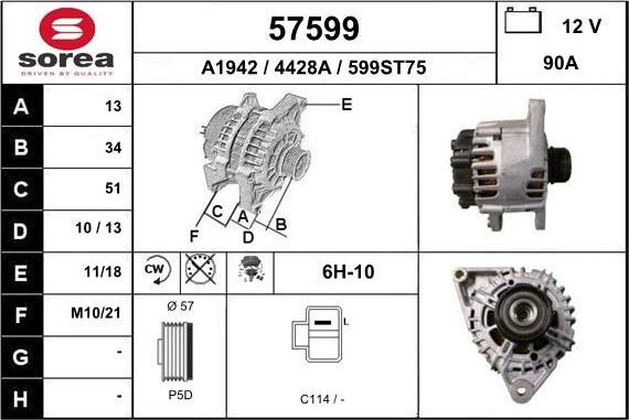 EAI 57599 - Alternator www.molydon.hr