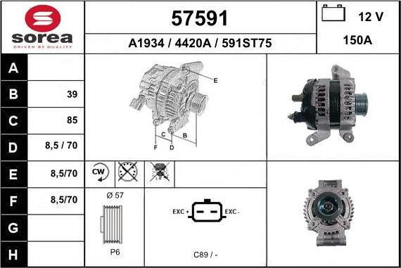 EAI 57591 - Alternator www.molydon.hr