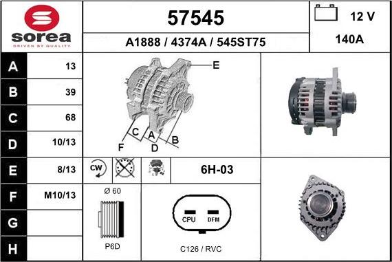 EAI 57545 - Alternator www.molydon.hr