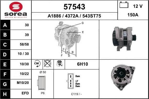 EAI 57543 - Alternator www.molydon.hr