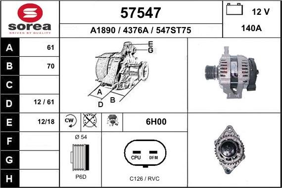 EAI 57547 - Alternator www.molydon.hr