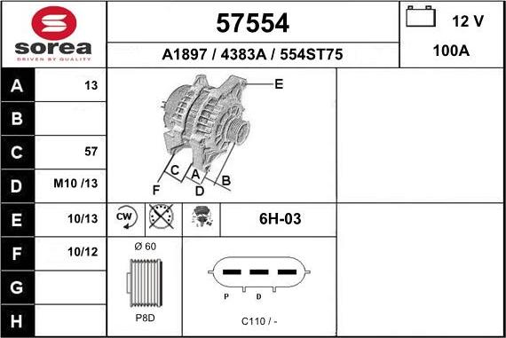 EAI 57554 - Alternator www.molydon.hr