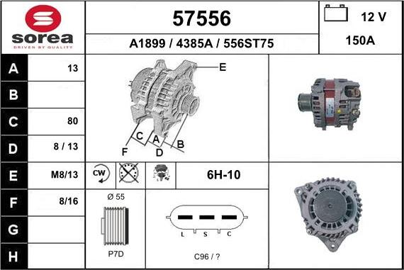 EAI 57556 - Alternator www.molydon.hr