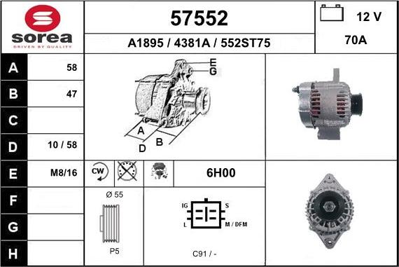 EAI 57552 - Alternator www.molydon.hr