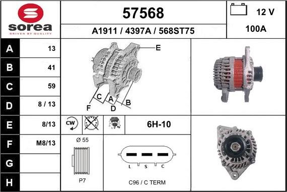 EAI 57568 - Alternator www.molydon.hr