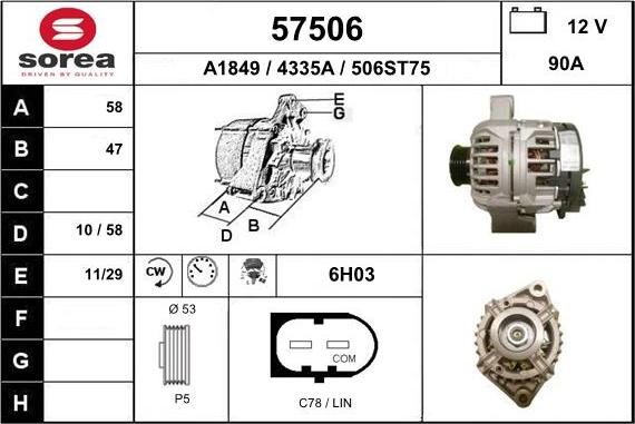 EAI 57506 - Alternator www.molydon.hr