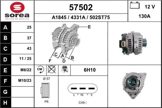 EAI 57502 - Alternator www.molydon.hr