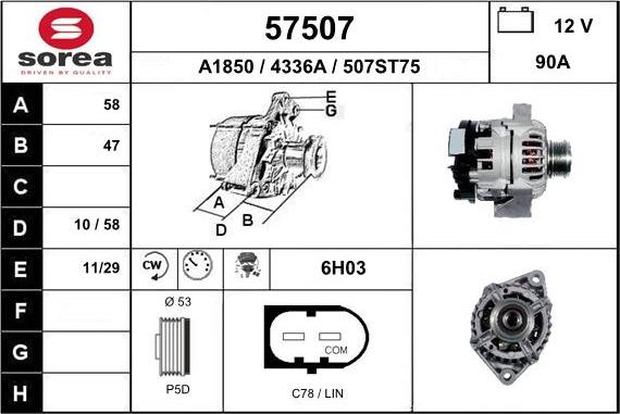 EAI 57507 - Alternator www.molydon.hr