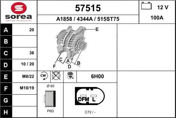 EAI 57515 - Alternator www.molydon.hr