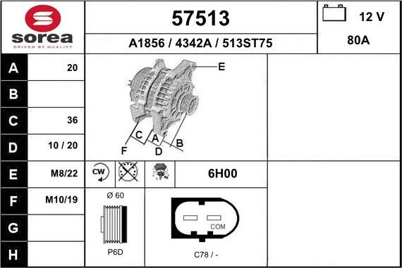 EAI 57513 - Alternator www.molydon.hr