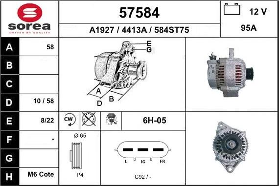 EAI 57584 - Alternator www.molydon.hr